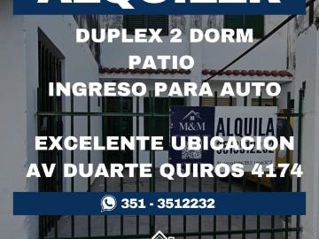 ALQUILER DUPLEX AV DUARTE QUIROS 4100 B° URITORCO