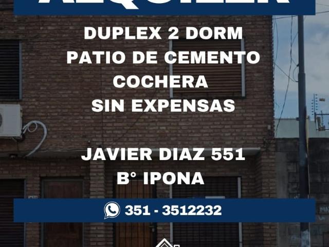 ALQUILER DUPLEX B° IPONA