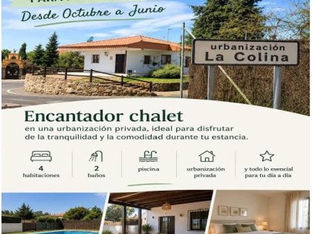 ALQUILER EXCLUSIVO Y TEMPORAL PARA PROFESIONALES · DE OCTUBRE A JUNIO Castilblanco de los Arroyos