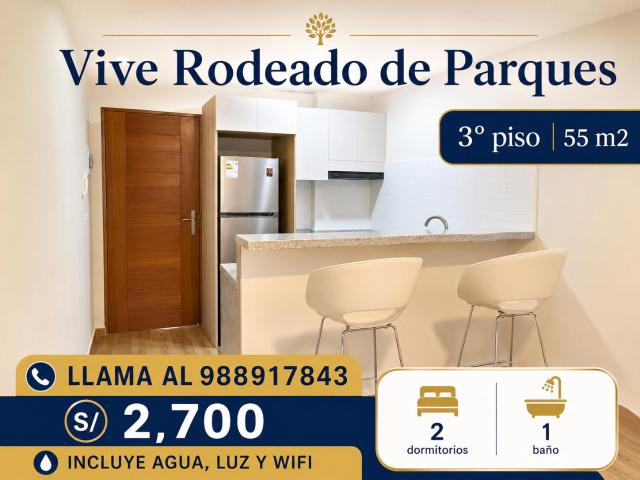 Alquiler incluye servicios y mantenimiento! Vive Rodeado de Parques