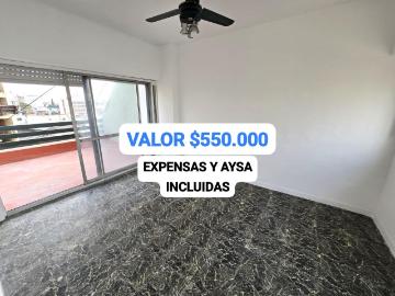 Alquiler monoambiente luminoso balcón aterrazado