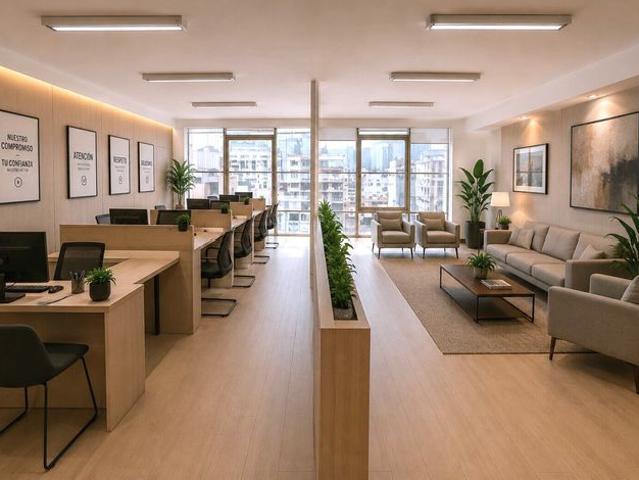 Alquiler Moderna Oficina con excelente ilumunación, cocina y baño privado, Monserrat