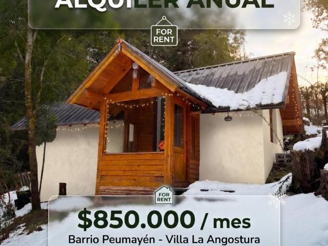 ALQUILER PERMANENTE, Casa, 2 ambientes, Peumayen