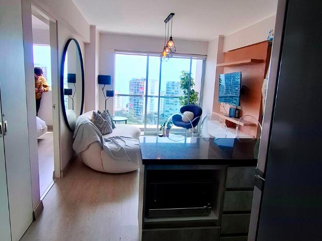 Alquilo Bello Departamento 2dormit, f/amoblado, 65mts, balcón Cochera, piscina Etc