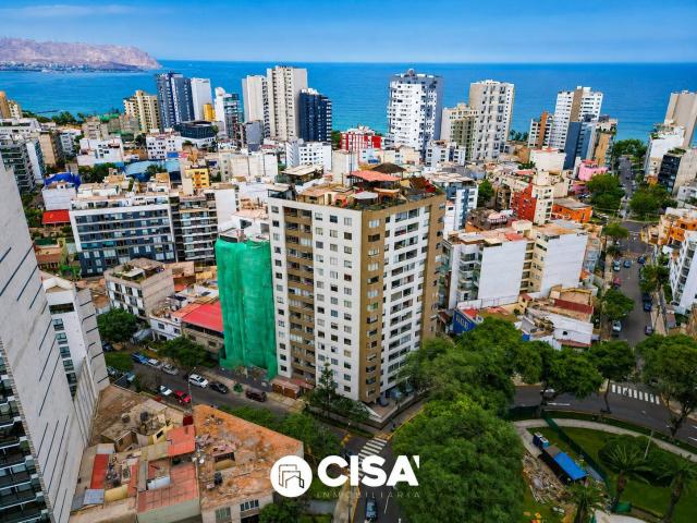 Alquilo Departamento en Miraflores con Vista al Mar | Frente a Parque | Semiamoblado