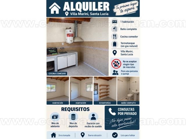 Alquilo Departamento En Santa Lucía