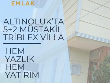Altınoluk Fener Mah. 5+2 Müstakil Triblex Villa – 300 M² Bahçe