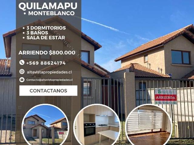 ALTAVISTA PROPIEDADES ARRIENDA CASA EN QUILAMAPU