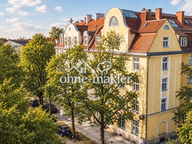 Altbau Schmuckstück in Neuhausen: Antikes Fischgrätparkett & Garten
