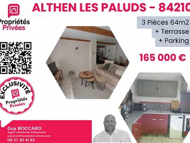 Althen des Paluds 84210 Achat / Vente appartement 3 pièces t3