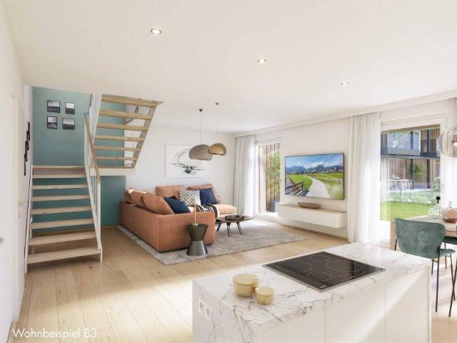Am Fischbach B3: 3 Zimmer Maisonette mit Garten, Terrasse und Balkon