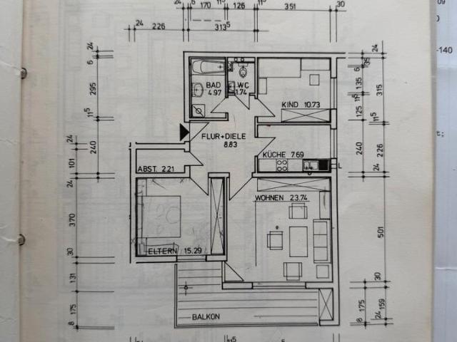 Am Karlsruher Stadtrand: Helle 3‑Zimmer‑Wohnung mit Balkon