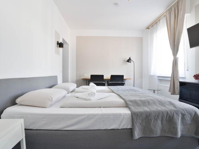 Amazing queensize bed studio in Bonn | kitchen | TV | Wi Fi