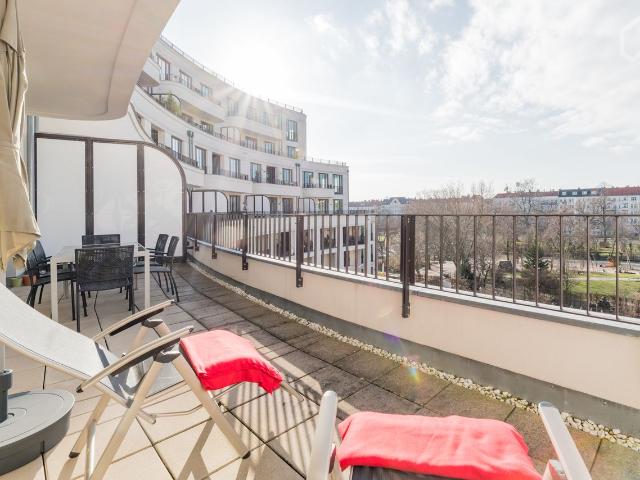 Amazing terrace flat in Prenzlauer Berg with underground parking and great open view, Berlin Amsterdam Apartments for Rent