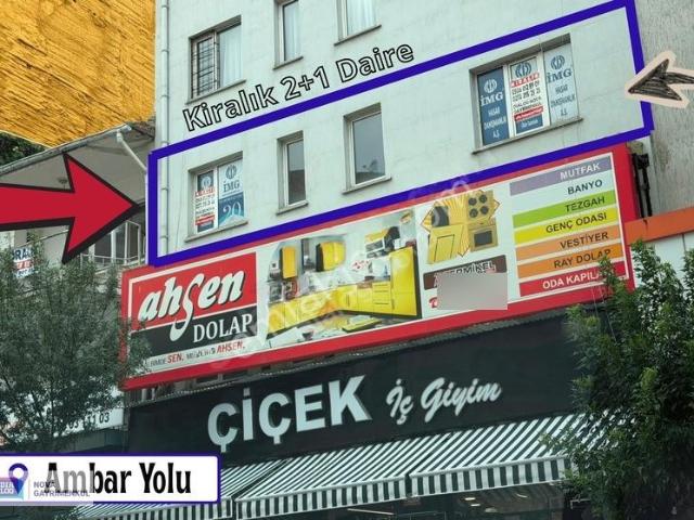 Ambar Yolu Ön Cephede En İşlek Noktasında Kiralık Daire &ofis