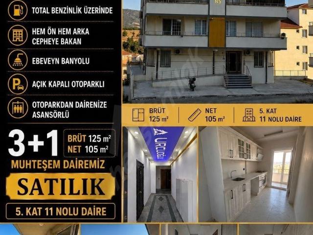 ÇAMLICADA TOTAL BENZİNLİK ÜZERİ SATILIK 3+1