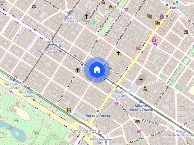 Ampio bilocale di 97mq a Milano in Via Lecco