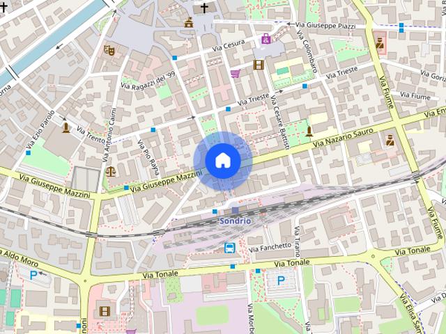 Ampio monolocale a Sondrio centro città