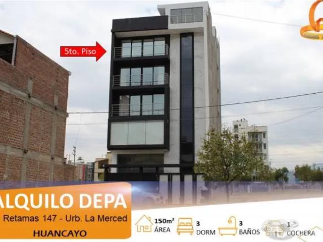 AMPLIO DEPARTAMENTO EN ALQUILER EN LA URB. LA MERCED, HUANCAYO