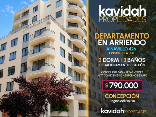 Amplio departamento en arriendo centro concepción
