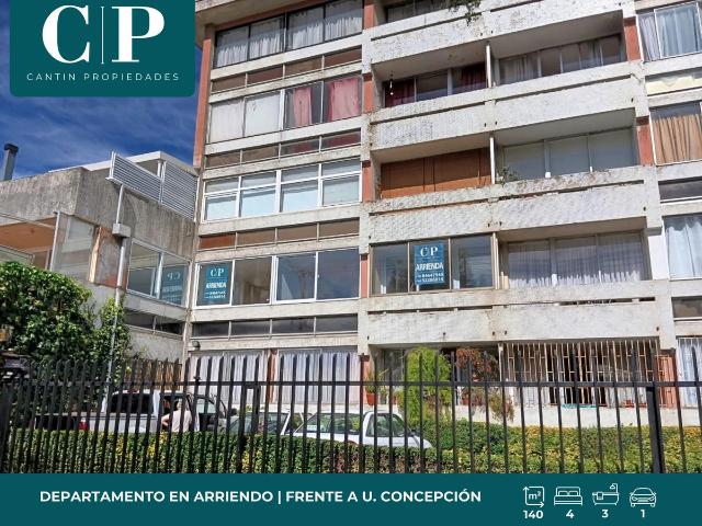 Amplio departamento 4d con terraza frente u. de concepción