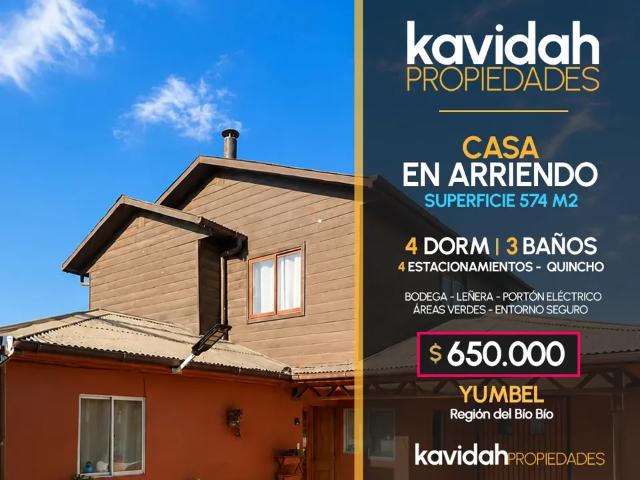 Amplia Casa En Arriendo En Yumbel