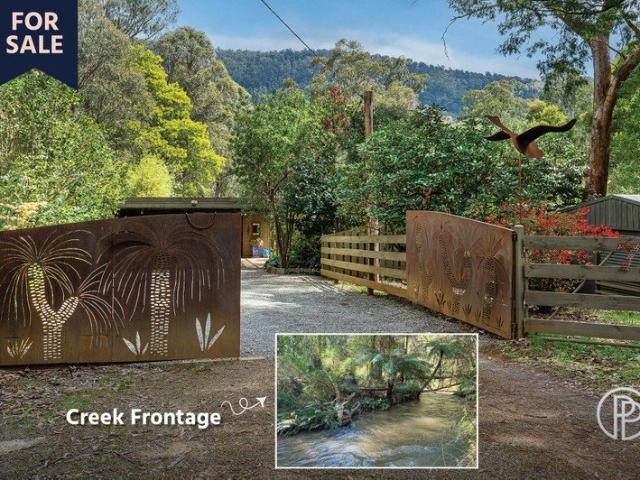 AN ARTIST'S SANCTUARY SPACIOUS HOME ALMOST AN ACRE CREEK FRONTAGE