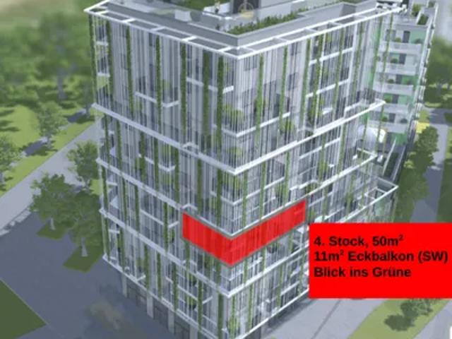 An der Schanze 25 AB 21.9.2026 ERSTBEZUG mit Kühlung: Großzügiger Süd West Balkon mit Blick ins Grüne & Top Anbindung in die Innenstadt / Nähe Alte Donau