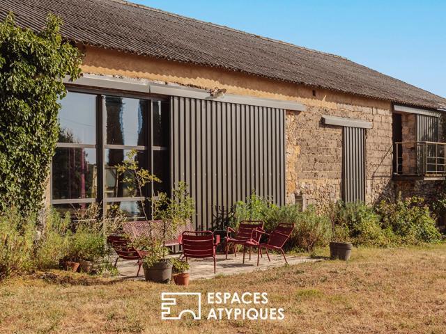 Ancienne bâtisse agricole sublimée en maison d'architecte pr. 195m² Condom