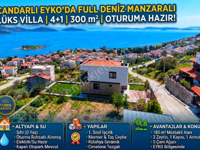 Çandarlı Eyko'da Full Deniz Manzaralı Lüks Villa | 4+1 | 300 M²