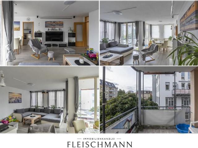 Helle 3 Raumwohnung mit Balkon und schönem Ausblick in zentraler Lage
