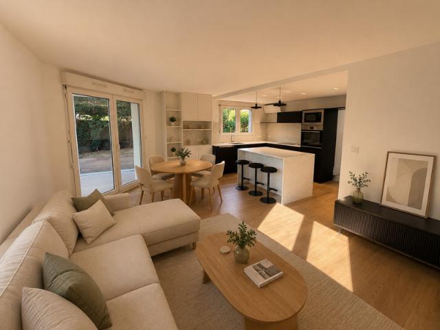 Anglet – Appartement rénové en rez de jardin avec terrasse, jardin et garage