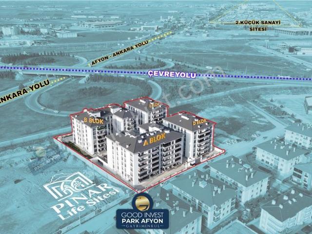 Ankara Yolu Üzeri Pınar Life Sitesi Kapalı Otopark Lüks 2+1'ler