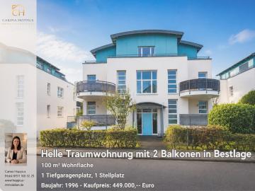 Ankommen und aufatmen: Helle Traumwohnung mit zwei Balkonen in bevorzugter Lage