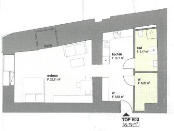 Anlegerwohnung Top E03, Garconniere mit getrennter Küche, dzt. vermietet, Innsbruckerstraße 15, 6130 Schwaz