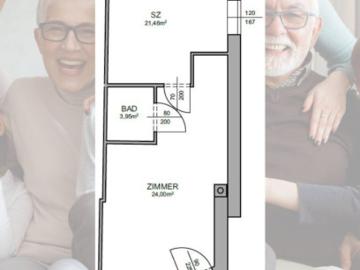 Anlegerwohnung befristet vermietete Wohnung mit 43 m² Top 1 in Wiesmath!