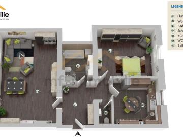 ansprechende 2 Zimmer Wohnung in Mariental 95 m2, Küche, Bad, Gäste WC