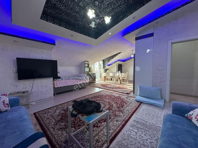 Antalya Kepez Şafakta Kiralık 1+1 Eşyalı 120m2 Lüks Çatı Katı Daire No.20442​
