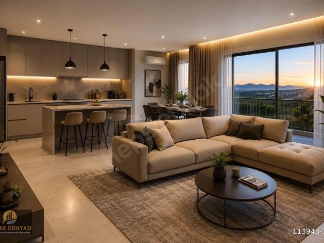 ANTALYA YENİEMEK'TE 2+1 GÜNEYDOĞU CEPHE LÜKS SATILIK DAİRE