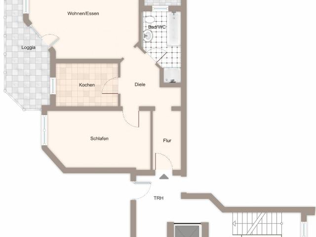 AS Immobilien.com + hübsche, gepflegte Wohnung mit Einbauküche mitten in der Stadt