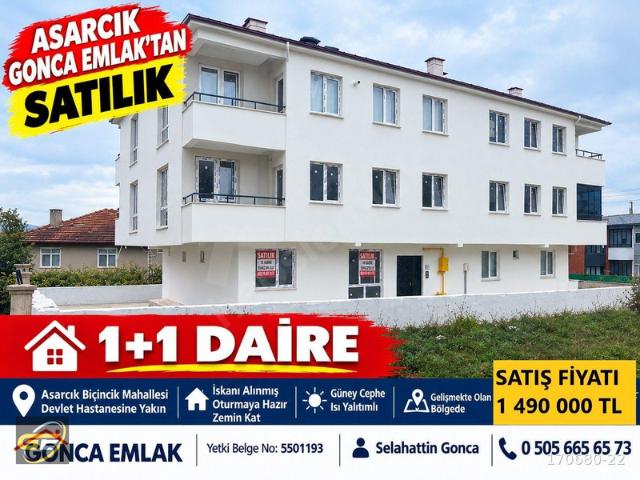 ASARCIK GONCA EMLAKTAN SATILIK 1+1 SIFIR DAİRE