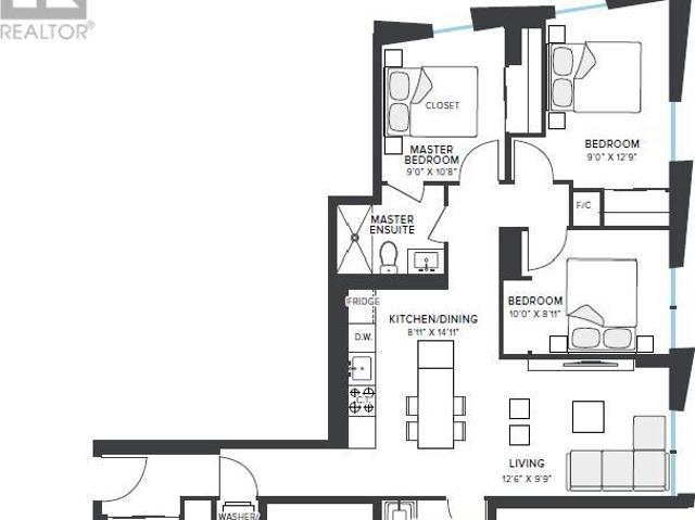 apartment at 1008 – 181 MILL STREET