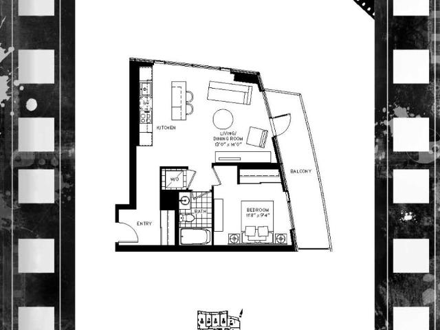 apartment at 2509 21 WIDMER STREET, Toronto, Ontario, M5V2E8