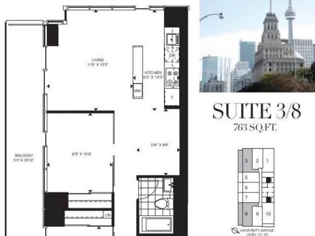 apartment at 3603 426 UNIVERSITY AVENUE, Toronto, Ontario, M5G1S9