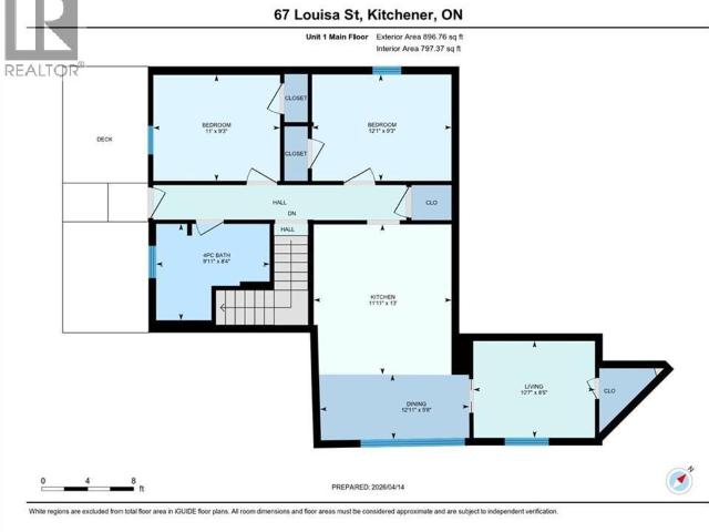 apartment at 67 LOUISA Street Unit# A