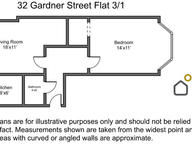 Apartment at Gardner Street, Glasgow