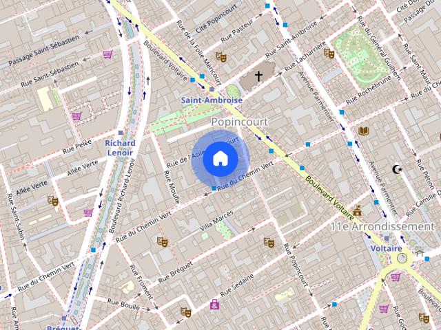 Apartment for rent in Bastille Popincourt, Paris