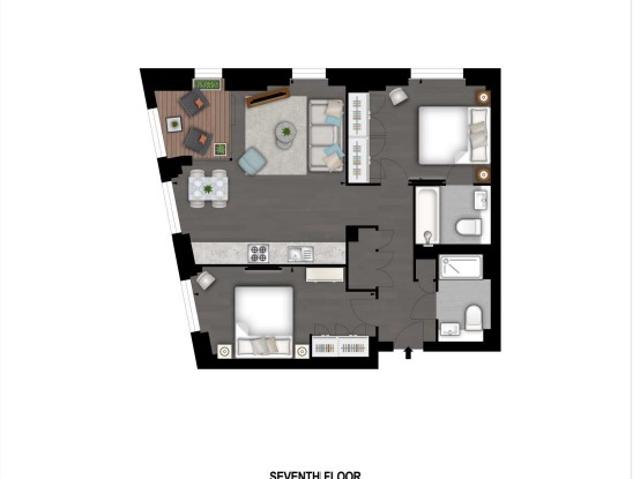 apartment for rent in Flat 39, 4 Charles Clowes Walk, Nine elms, Wandsworth, London, Sw11 7AG