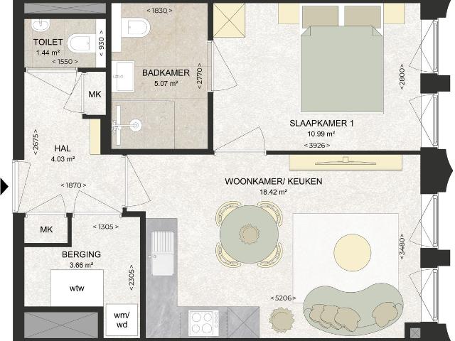 Appartement te huur