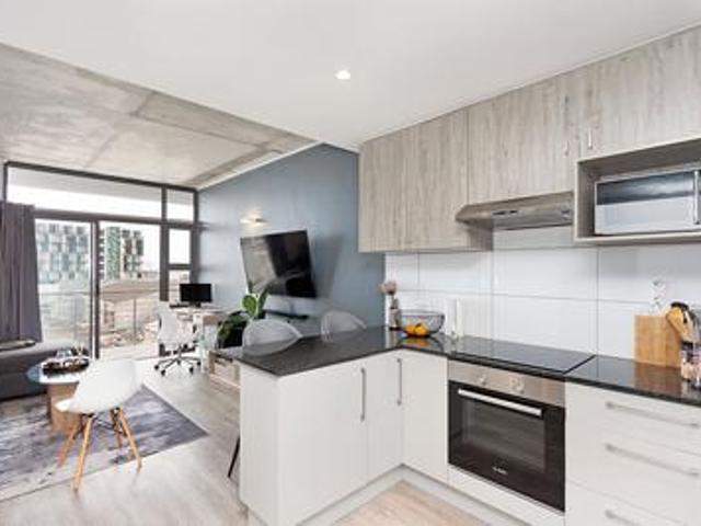 modern one bedroom apartment in wood.